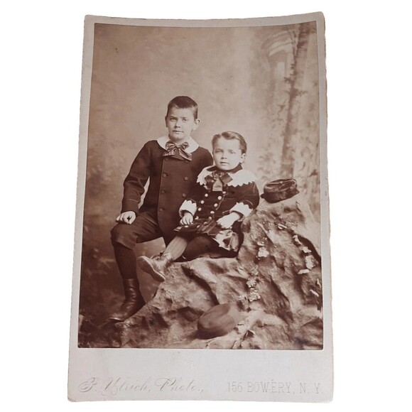 Cabinet Card Photo Austen Fox (Riggs?) Fred Ulrich 156 Bowery NY New York NYC - Picture 1 of 9